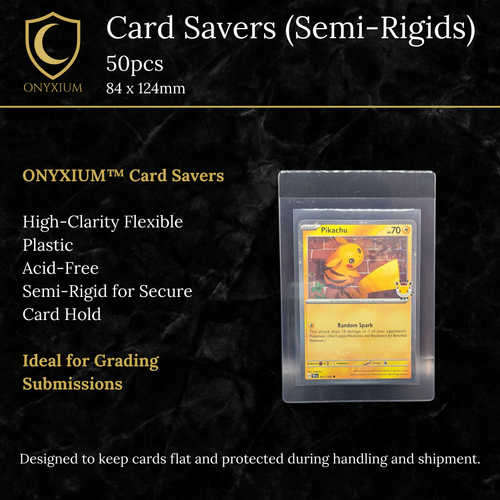 Onyxium Card Savers (Semi-Rigids) | Blue | 84 x 124mm