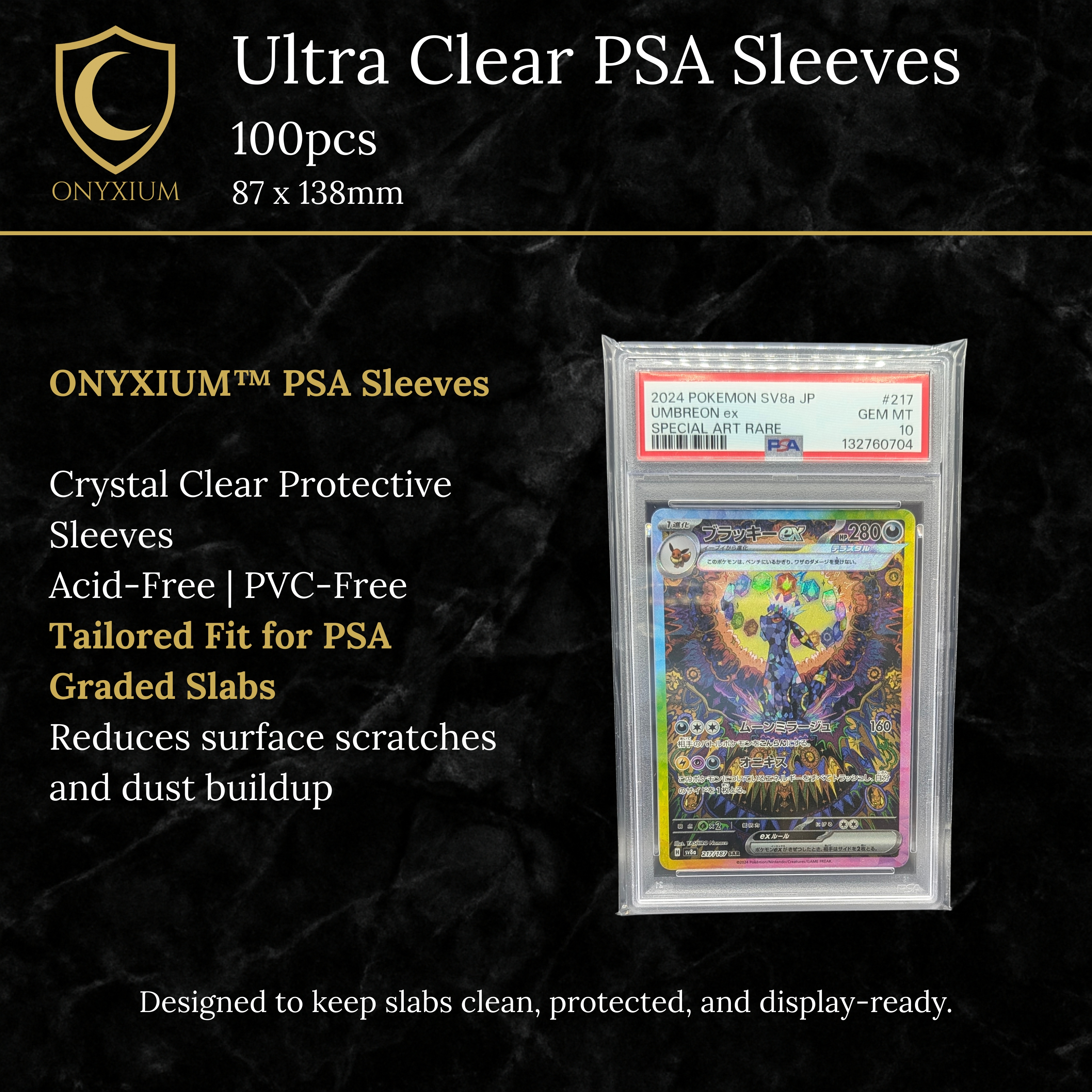Onyxium PSA Sleeves | Ultra Clear | 87 x 138mm