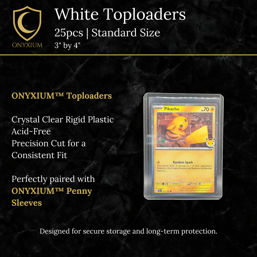 Onyxium Toploaders | White | 3" x 4"